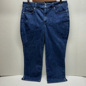 SZ. 12 CROP PANTS NYDJ Cool Embrace Skinny Crop with Side Slits - Lana